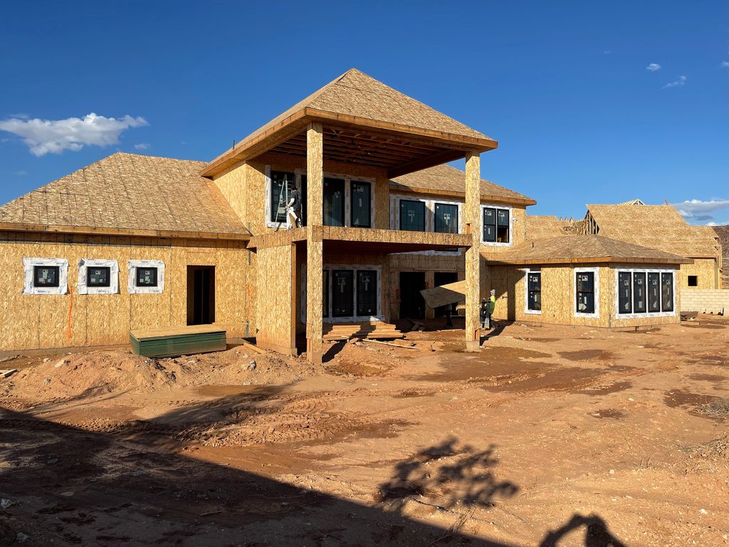 Large custom home framed and sheathed by Proud Hammer Homes